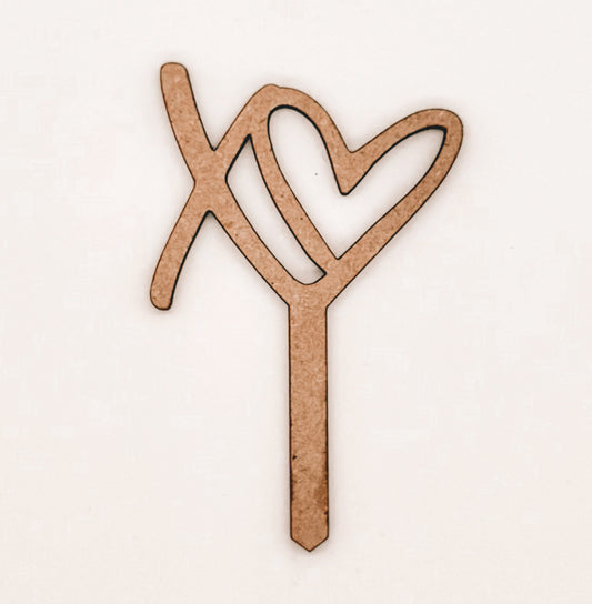 XO hugs and kisses- Charcuterie Pick/ Cupcake Topper