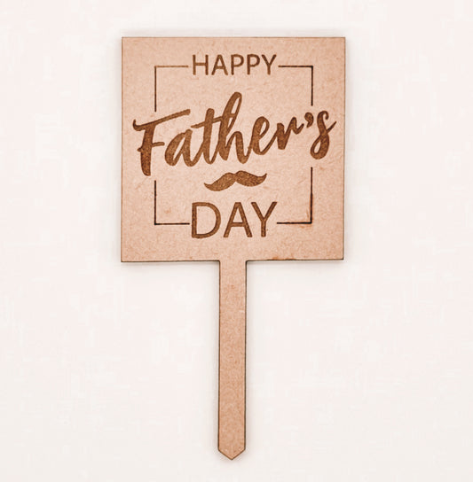 Happy Father's Day Square - Charcuterie Pick/ Cupcake Topper