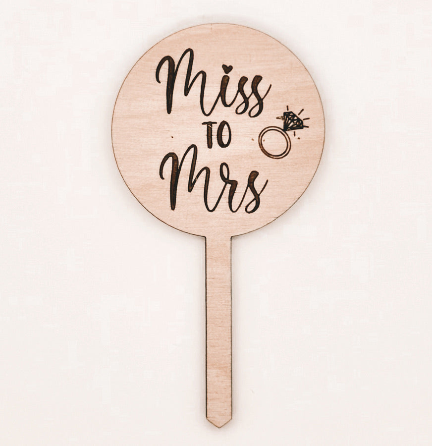 Miss to Mrs - Charcuterie Pick/ Cupcake Topper