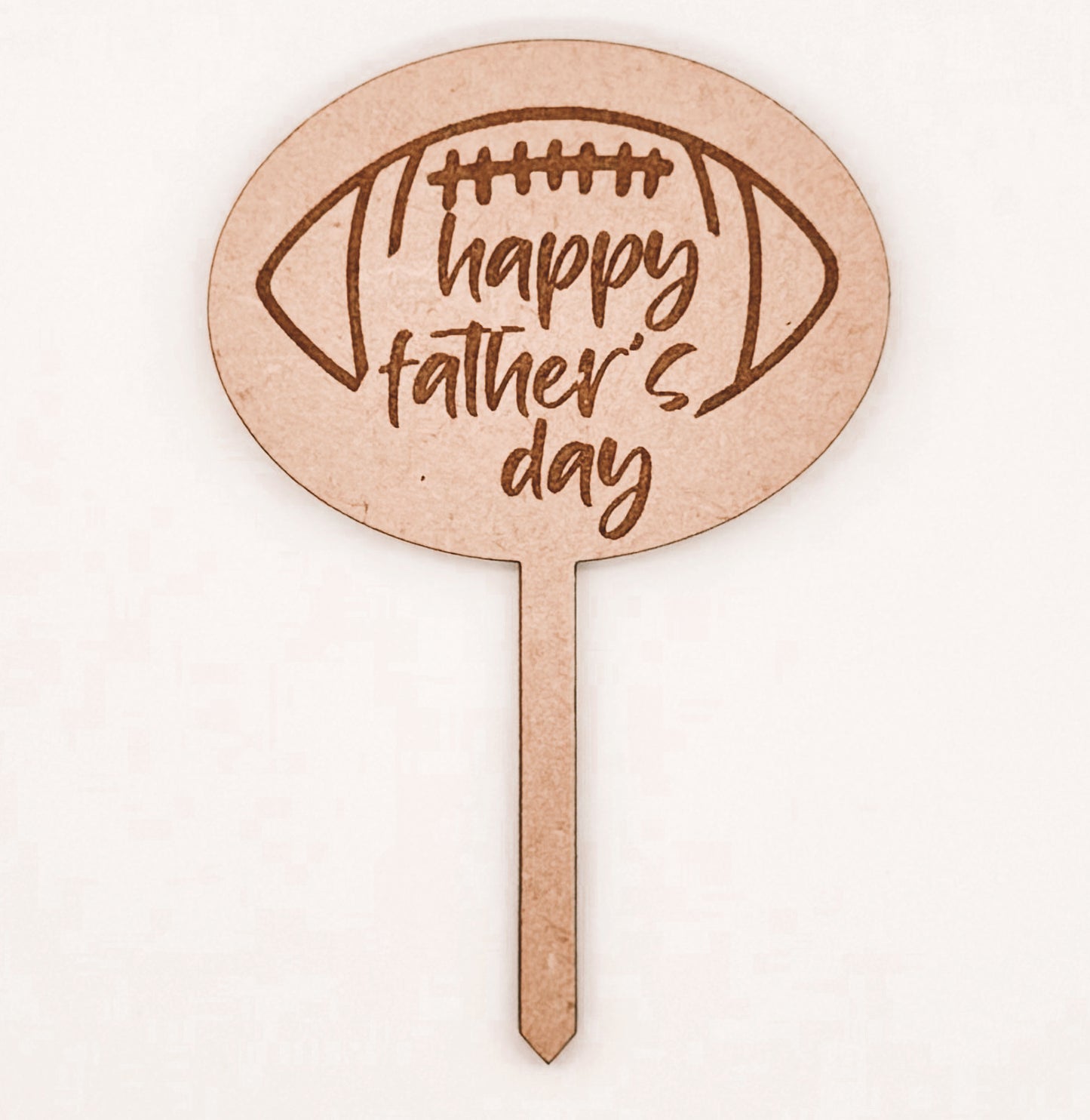 Happy Father's Day Football - Charcuterie Pick/ Cupcake Topper