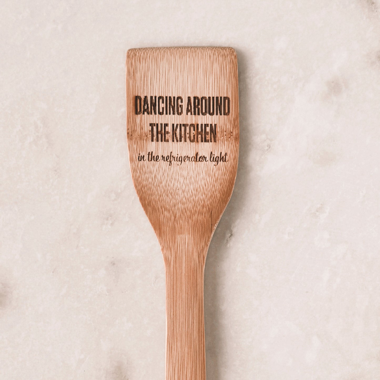 Dancing Around the Kitchen in the refrigerator light spoon spatula